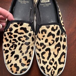 Kate Spade Keds Leopard Print Slip-On Shoes size 8 (but run small)